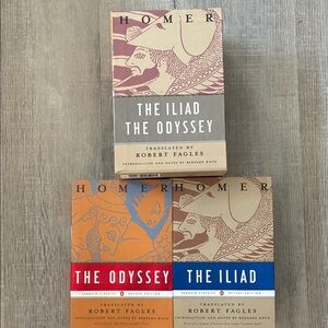 Chronicle Books The Iliad and The Odyssey Set - Red, Blue, Tan